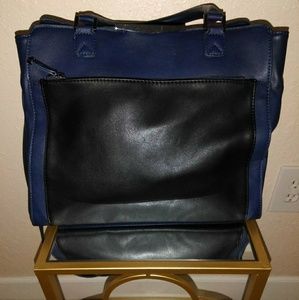 Navy Blue And Black Purse